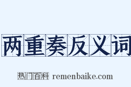 两重奏反义词是什么意思的图片